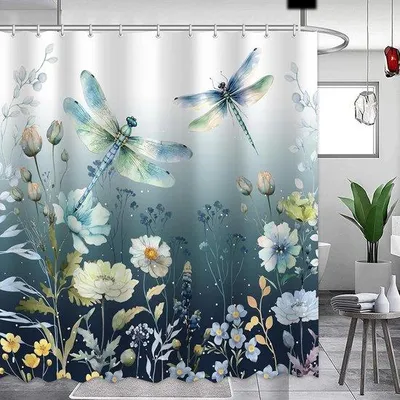 Obrázek produktu pro Sada voděodolných sprchových závěsů – koupelnový závěs – 183 x 183 cm