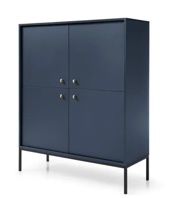 Produktbild von AX LIVING Große Kommode Domiti MK104 104 cm Modern in Dunkelblau