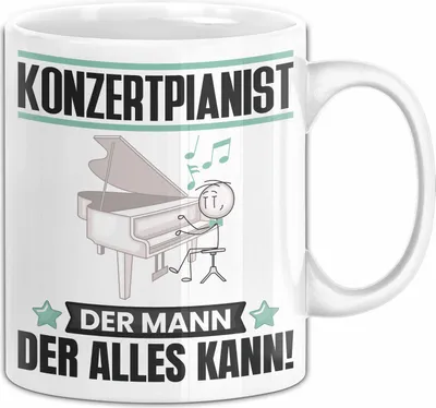 Produktbild von Konzertpianist Tasse Geschenk für Konzertpianist Der Mann Der Alles Kann Geschenkidee zum Geburtstag (Weiß)