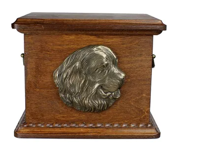 Produktbild von Neufundländer, Newfoundland Personalisierte Hundeurne mit Gravur und Relief, Erinnerungsbox für Hundeknochen von der Marke Art-Dog