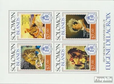 Produktbild von Briefmarken Salomoninseln 2014 Mi 2452-2455 Kleinbogen (kompl. Ausg.) postfrisch Eugène Delacroix
