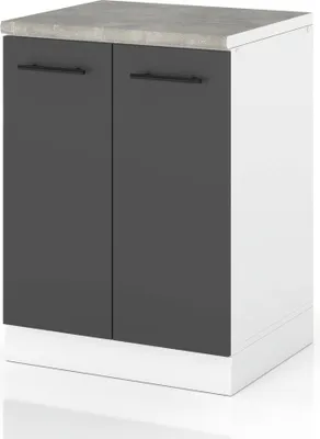 Zdjęcie produktu dla Szafka Kuchenna Stojąca Z Blatem Modułowa 60Cm Spremium Szary Mat