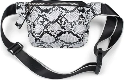Produktbild von styleBREAKER Damen Bauchtasche mit Schlangen Muster, verstellbarer Gurt, Reißverschluss, Gürteltasche, Hüfttasche 02012321