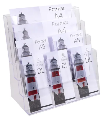 Produktbild von Exacompta Tischprospektständer Multiformat, Exacryl - Kristall - 74258D