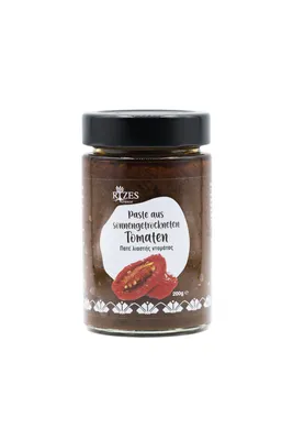 Produktbild von Rizes Greece Paste aus sonnengetrockneten Tomaten (200 ml)