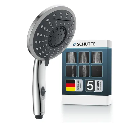 Produktbild von Handbrause NIAGARA, Wellness-Duschkopf mit 5 Strahlarten und Schwallauslauf, Brausekopf mit Wasserstopp-Funktion, Chrom