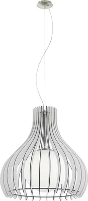 Produktbild von Eglo 96211 Tindori Hängeleuchte 50cm Nickel-Matt Weiß
