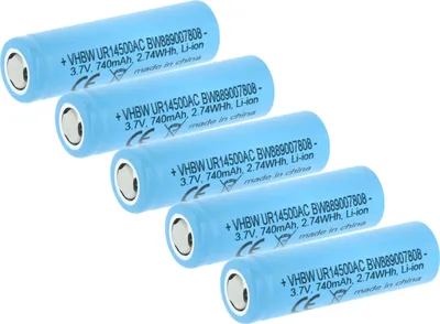 Produktbild von vhbw 5x Akku kompatibel mit Braun 6N, 61-N4500cs, 61-N1000s, 61-N1200s, 61-N7000cc, 61-B7200cc elektrische Zahnbürste (740 mAh, 3,7 V, Li-Ion)