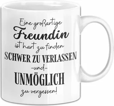 Produktbild von Freundin Abschied Geschenk Tasse Abschiedsgeschenk für Freundin Hart Zu Finden Schwer Zu Verlassen (Weiß)