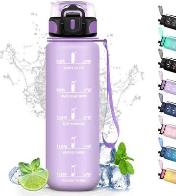 Productafbeelding van 1 Liter Waterfles met Filter en Timetable