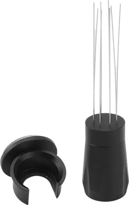 Obrázek produktu pro Nástroj pro distribuci kávy Non Stick Black Aluminum Alloy Stainless Steel Coffee Míchací tamper pro přípravu kávy