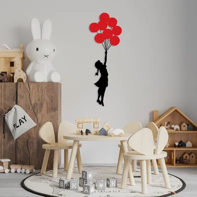 Immagine prodotto di Wallity, Banksy - 11, decorazione murale, nero, metallo, 100 x 34 cm