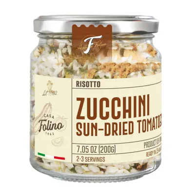 Produktbild von CasaFolino Risotto mit Zucchini und getrockneten Tomaten - Einfach zubereiten