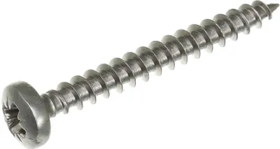 Produktbild von SECCARO Spanplattenschraube Halbrundkopf 4 x 35 mm, Edelstahl V2A VA A2, Holzschraube mit Vollgewinde, Kreuzschlitz / PZ, 200 Stück