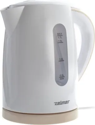Zdjęcie produktu dla Zelmer ZCK7616I, 1,7 l, 2200 W, Biały, Plastik, Wskaźnik poziomu wody, Zabezpieczenie przed przegrzaniem