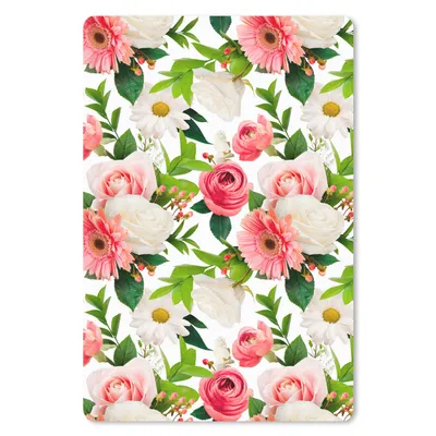 Produktbild von MuchoWow® Mauspad Mousepad Blumen - Rosen - Collage 40x60 cm - Mousepads - Maus Mat - Pad - Mausunterlage - Schreibtisch Accesoire