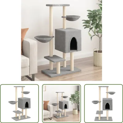 Obrázok produktu pre The Living Store Škrabadlo so sisalovými škrabadlami svetlosivé 117 cm