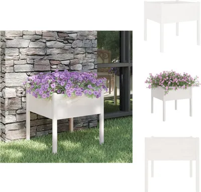 Obrázek produktu pro vidaXL květináč bílý 70x70x70 cm z masivního borovicového dřeva - Květináče a květináče