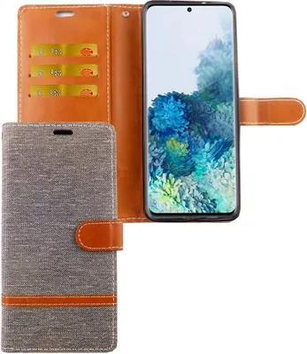 Produktbild von Samsung Galaxy S20 Plus Handy Hülle Schutz-Tasche Case Cover Kartenfach Etui Wallet Grau