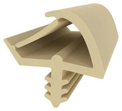 Produktbild von Holzzargendichtung für Holztüren - Beige - Muster - 11 mm Falzbreite - Türdichtung mit Ausreißsteg - Gummiprofil für Zimmertüren