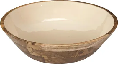 Produktbild von Salatschussel - Obstschale/Obstkorb - Mangoholz - D28 x H7 cm - braun/beige