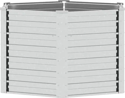 Produktbild von vidaXL Garten-Hochbeet 129x77 cm Verzinkter Stahl Silber