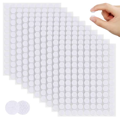 Produktbild von Selbstklebende Klettverschlüsse, 10 mm breit, 1080 Stück, weiß