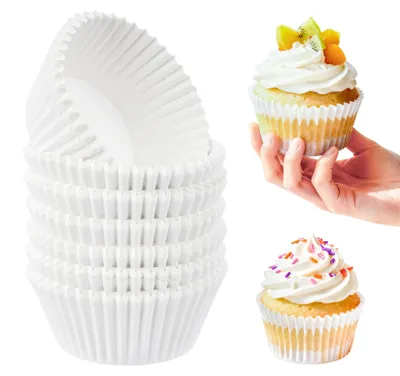 Produktbild von Muffinförmchen aus Papier - Antihaftbeschichtet für Mini Cupcakes - 200 Stück - Weiß