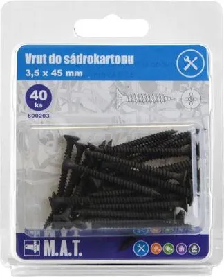 Obrázek produktu pro vrut do sádrokar.3,5x45mm jemný z.,f. (40ks)