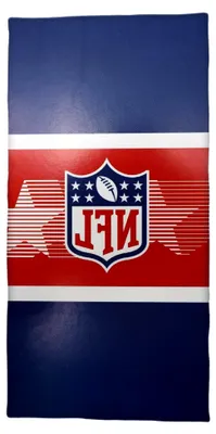 Produktbild von NFL Badetuch, 80 x 150 cm, Blau/Rot mit NFL-Logo