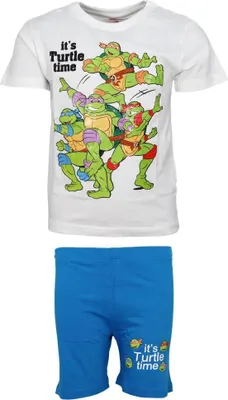 Produktbild von Teenage Mutant Ninja Turtles Kinder Jungen kurzarm Schlafanzug Pyjama – Weiß / 104
