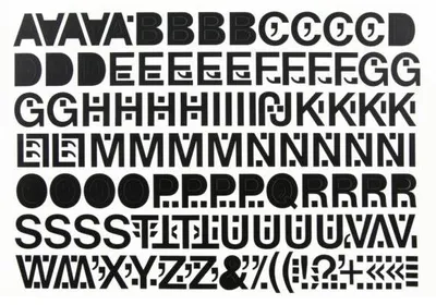 Produktbild von Aufkleber Großbuchstaben schwarz, Folie, 50 mm, 1 Bogen