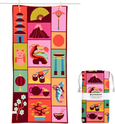 Zdjęcie produktu dla Buvanha Reishanddoek Japan - ręcznik podróżny - ultralekki - 160 x 80 cm
