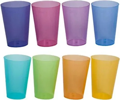 Produktbild von Famanu Trinkbecher wiederverwendbar, 0,30 l, 8-teiliges Set