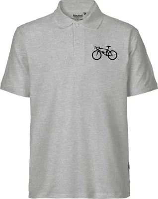 Produktbild von Huuraa Herren Polo Shirt Bike Fahrrad 3XL Sport Grey Bio Baumwolle Fairtrade Poloshirt Geschenkidee