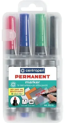 Immagine prodotto di Marcatore permanente Centropen 8510 - set di 4 pezzi