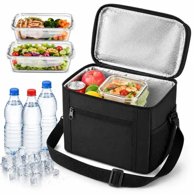 Produktbild von Mini-Kühltasche faltbar, 10 l, wasserdicht, 27 x 17 x 24 cm, für Picknick
