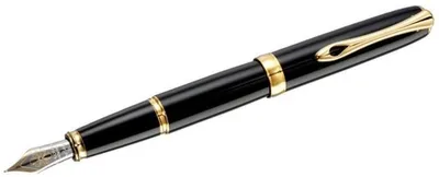 Immagine prodotto di Penna stilografica Excellence A2, verniciata nera con finiture in oro 14 carati B