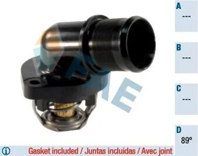 Produktbild von FAE Thermostat Kühlmittel 89°C für CITROËN C3 I Schrägheck (FC, FN) Berlingo / Berlingo First (MF, GJK, GFK) C2 Schrägheck (JM) C4 I (LC)