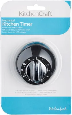 Produktbild von KitchenCraft - Timer of mechanische Küchenuhr mit glatter Oberfläche, 1 Stunde