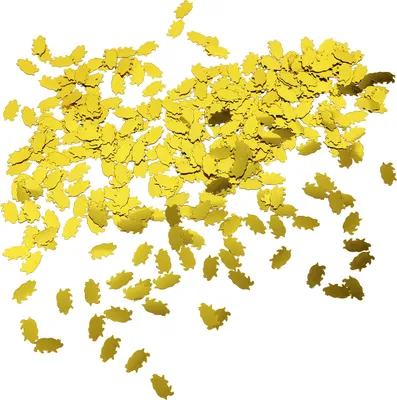 Produktbild von Oblique Unique Schweinchen Konfetti Set Schweine als Streu Tischdeko Dekoration zu Silvester Neujahr DIY zum Basteln - gold