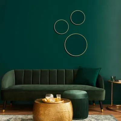 Productafbeelding van Talos Picasso spiegel, goud, diameter 25 cm - met een hoogwaardige aluminium frame, voor een stijlvolle uitstraling