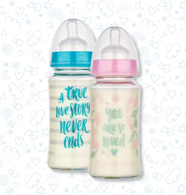 Obrázok produktu pre Baby Nova Dojčenská sklenená fľaša so širokým hrdlom 0-24m 230 ml