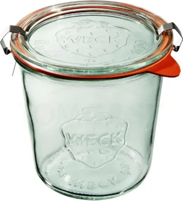 Produktbild von WECK MOLD Glas mit Deckel, Verschluss und 2 Verschlüssen 580 ml 6 Stück