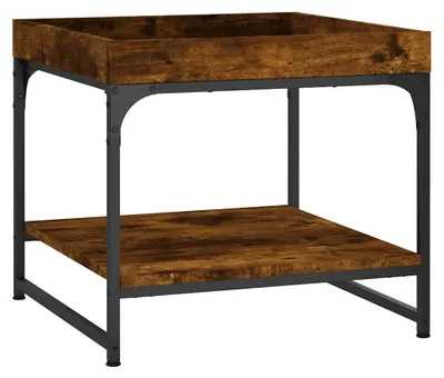 Produktbild von vidaXL Couchtisch Räuchereiche 49,5x49,5x45 cm Holzwerkstoff