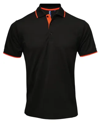 Image de Premier - Polo pour homme, Coolchecker LT5319 (S) (noir/orange)
