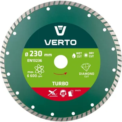 Immagine prodotto di VERTO Lama diamantata 230 x 22,2 mm, turbo
