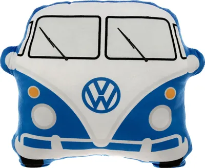 Obrázok produktu pre Plyšový Volkswagen Bulli VW Bus T1 v tvare modrého vankúša