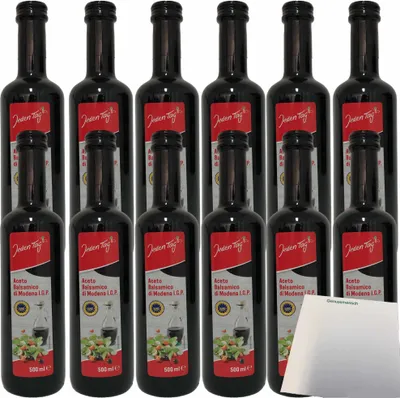 Produktbild von Jeden Tag Aceto Balsamico di Modena I.G.P Essig dunkel 12er Pack (12x500ml Flasche) + usy Block