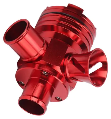 Image de Soupape de décharge (blow-off valve) en alliage d'aluminium, universelle, de couleur rouge, accessoire pour voiture, compatible avec les moteurs turbocompressés de 1,8T et 2,7L